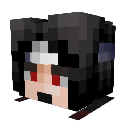 ButterBucketBean Minecraft avatar head, 3D render