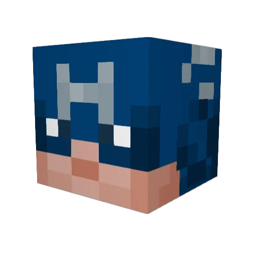 ButterBurglar Minecraft avatar head, 3D render