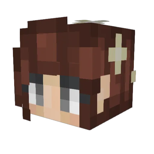 ButterCakeMeow Minecraft avatar head, 3D render
