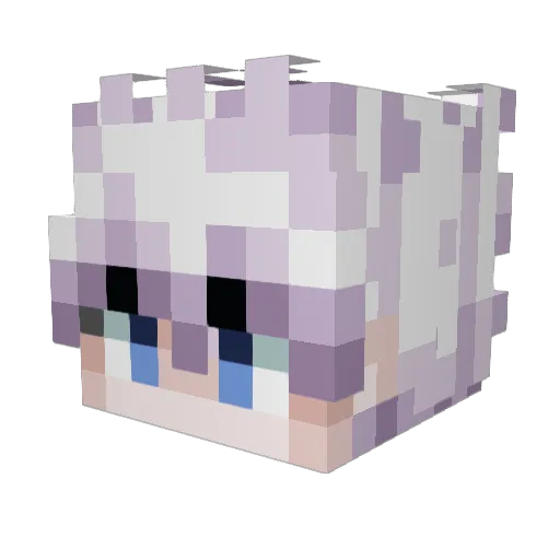 ButterCat_1 Minecraft avatar head, 3D render