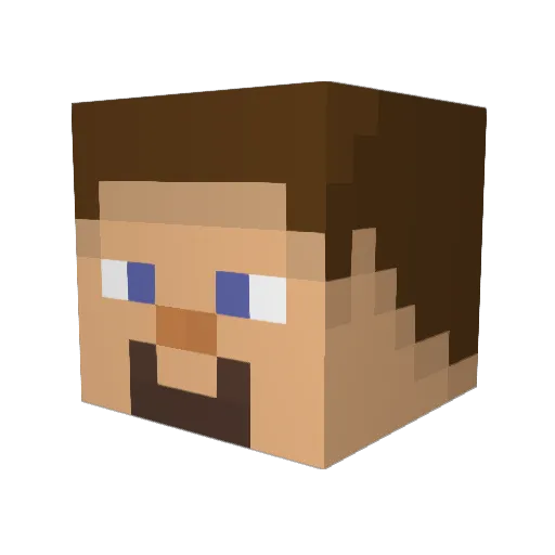ButterFinger134 Minecraft avatar head, 3D render