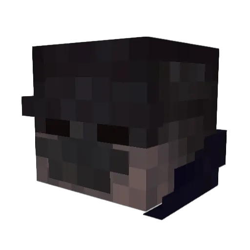 ButterFingers_23 Minecraft avatar head, 3D render