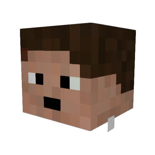 ButterHunta Minecraft avatar head, 3D render