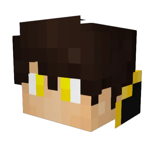 ButterJaffa Minecraft avatar head, 3D render