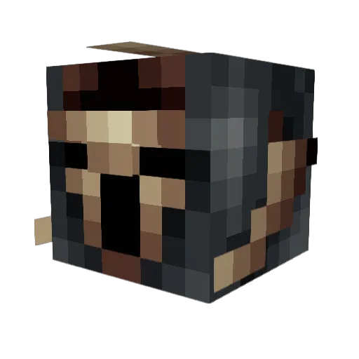 ButterKinght Minecraft avatar head, 3D render