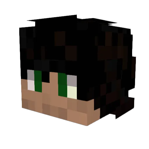 ButterPexan Minecraft avatar head, 3D render