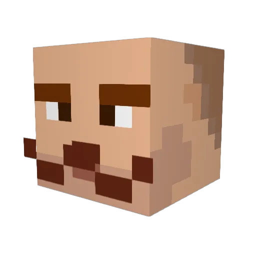 ButterSaft21 Minecraft avatar head, 3D render