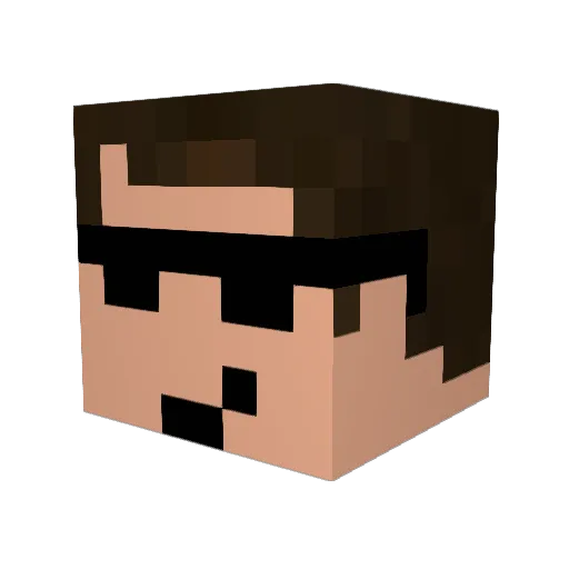 ButterStriker Minecraft avatar head, 3D render