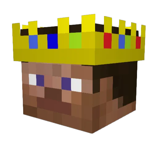ButterTheProto Minecraft avatar head, 3D render