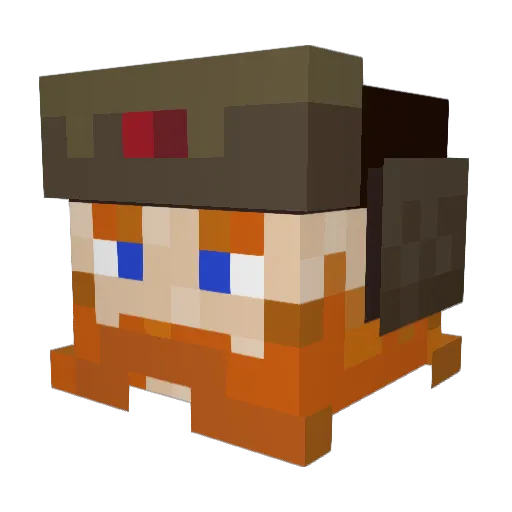 ButterToast1000 Minecraft avatar head, 3D render