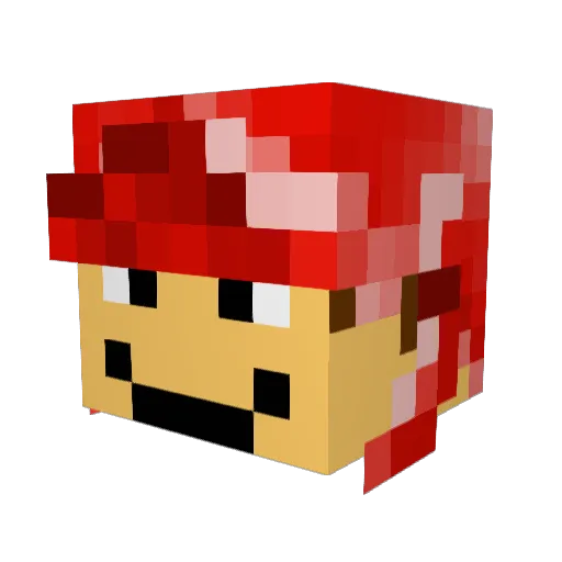 ButterXL Minecraft avatar head, 3D render