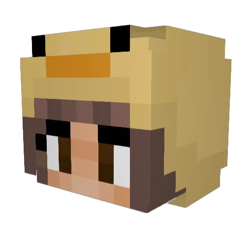 Butter_QUEEN Minecraft avatar head, 3D render