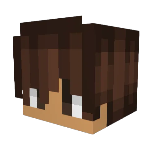 Butter_Stix Minecraft avatar head, 3D render