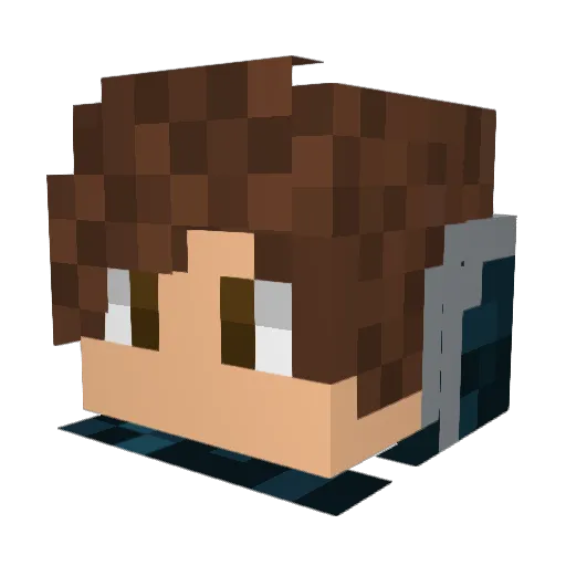 Butter_lord Minecraft avatar head, 3D render