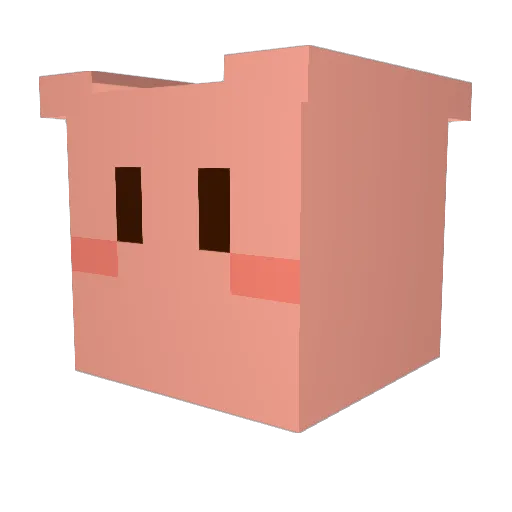 Butter_san Minecraft avatar head, 3D render