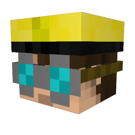 Butterandbread Minecraft avatar head, 3D render