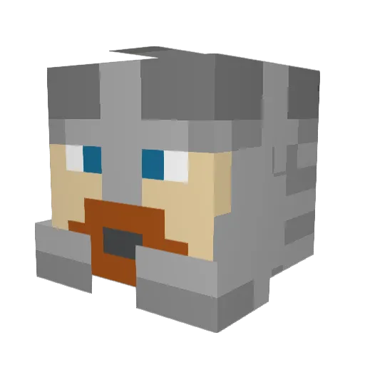 ButterblumeS Minecraft avatar head, 3D render