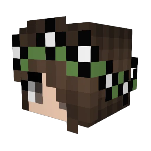 Buttercat21 Minecraft avatar head, 3D render