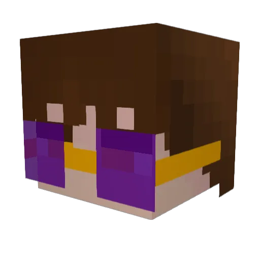 Buttercheeses Minecraft avatar head, 3D render