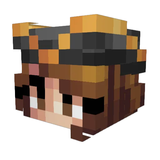 Buttercup025 Minecraft avatar head, 3D render