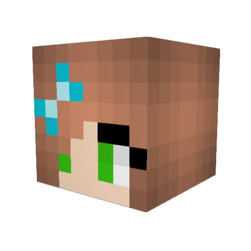 Buttercup_butch Minecraft avatar head, 3D render