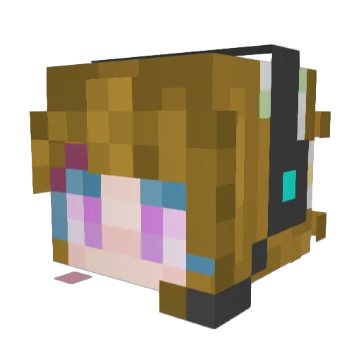 ButteredDiamonds Minecraft avatar head, 3D render