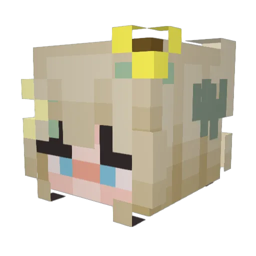 Butterf1y_TV Minecraft avatar head, 3D render