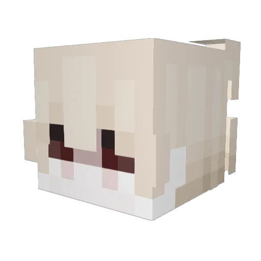 ButterflyBankai Minecraft avatar head, 3D render