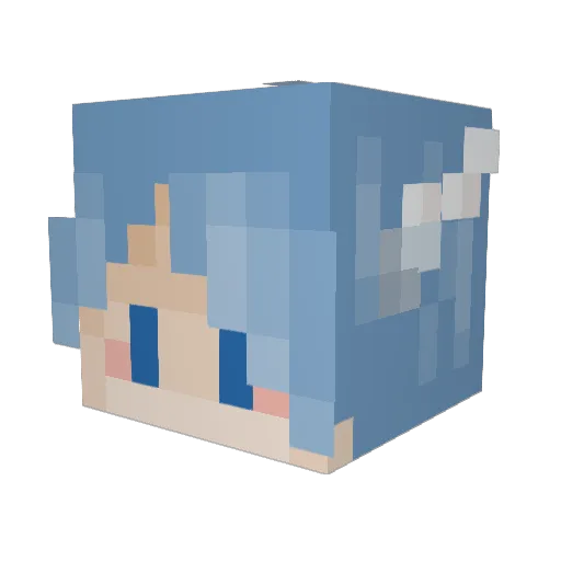 ButterflyBomb Minecraft avatar head, 3D render