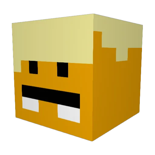 ButterflyFleesah Minecraft avatar head, 3D render