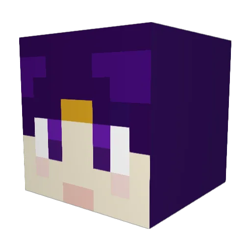 ButterflyGirlM Minecraft avatar head, 3D render