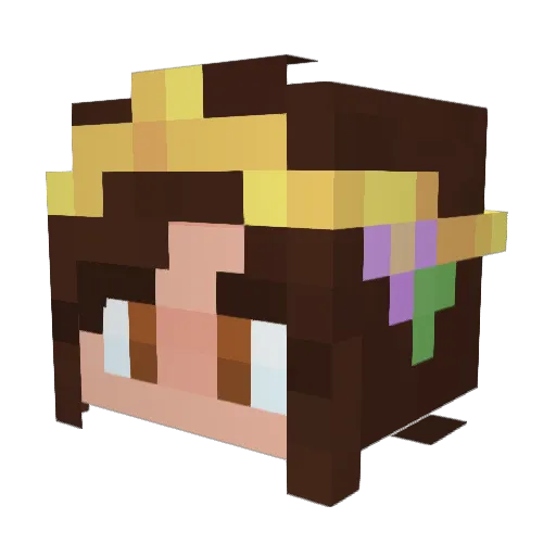 ButterflyHope77 Minecraft avatar head, 3D render
