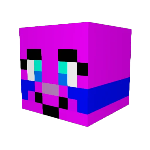 ButterflyTwins Minecraft avatar head, 3D render