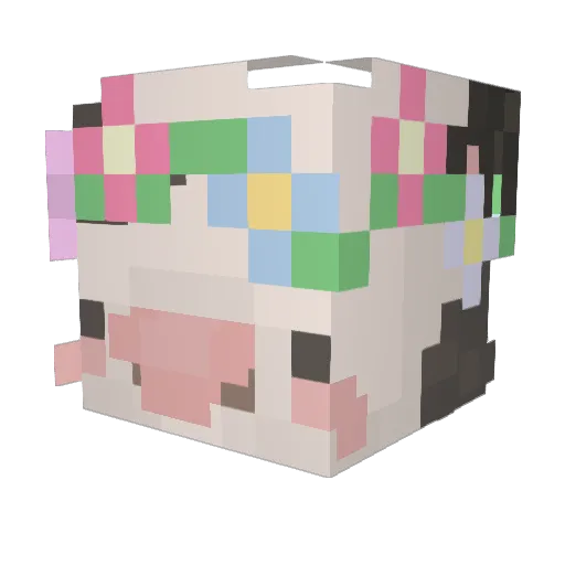 Butterfreaks Minecraft avatar head, 3D render