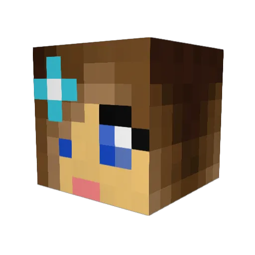 Buttermonk Minecraft avatar head, 3D render