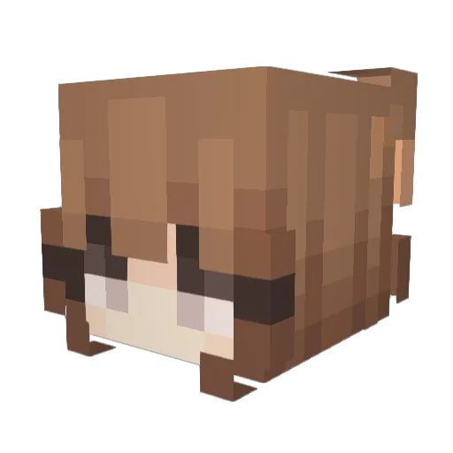 ButtersOwO Minecraft avatar head, 3D render