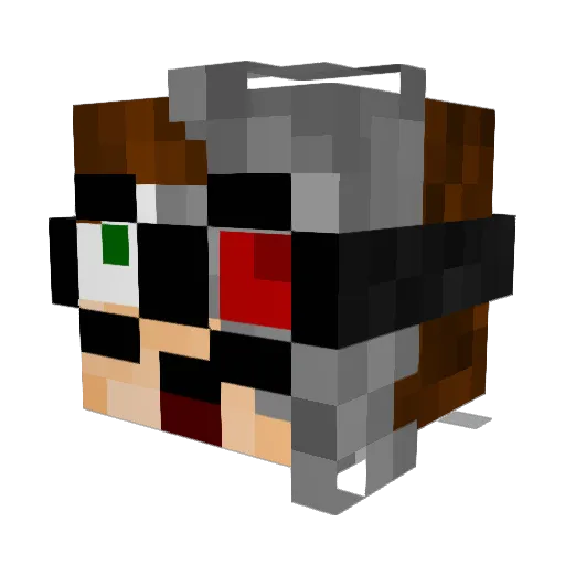 Buttersouless Minecraft avatar head, 3D render