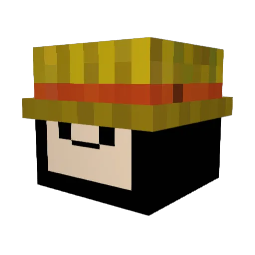 Buttertuch Minecraft avatar head, 3D render