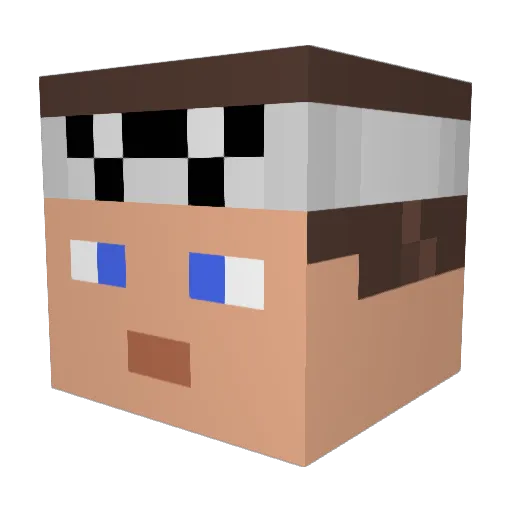 ButteryBread Minecraft avatar head, 3D render