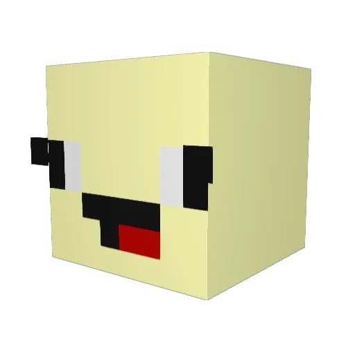 ButteryFatGuy Minecraft avatar head, 3D render
