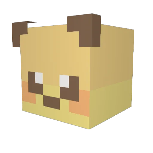 ButteryTbone Minecraft avatar head, 3D render