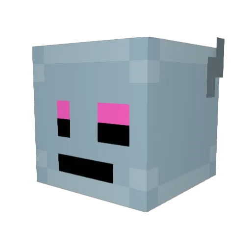 Buttew Minecraft avatar head, 3D render