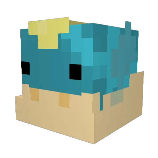 Buttll Minecraft avatar head, 3D render