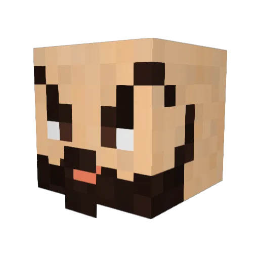 ButtonTheCreator Minecraft avatar head, 3D render