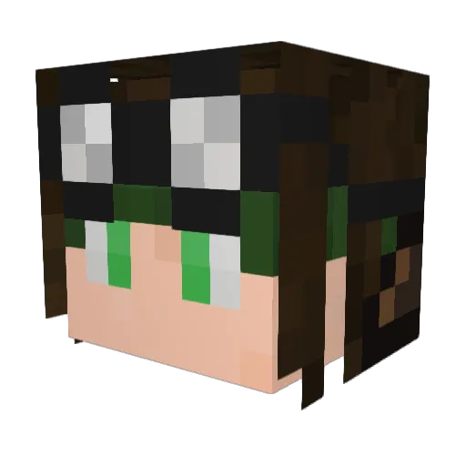 ButtonZmightY Minecraft avatar head, 3D render
