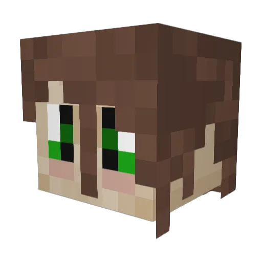ButtonsFairy Minecraft avatar head, 3D render