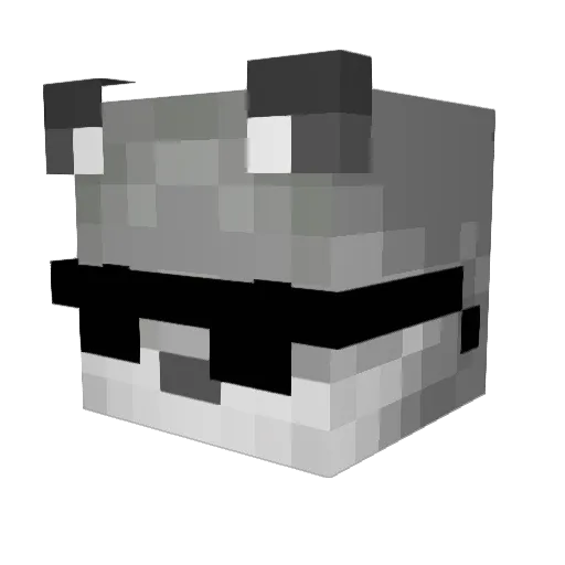 Buttonz22 Minecraft avatar head, 3D render