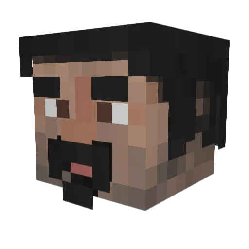 ButtrdBiscuit Minecraft avatar head, 3D render