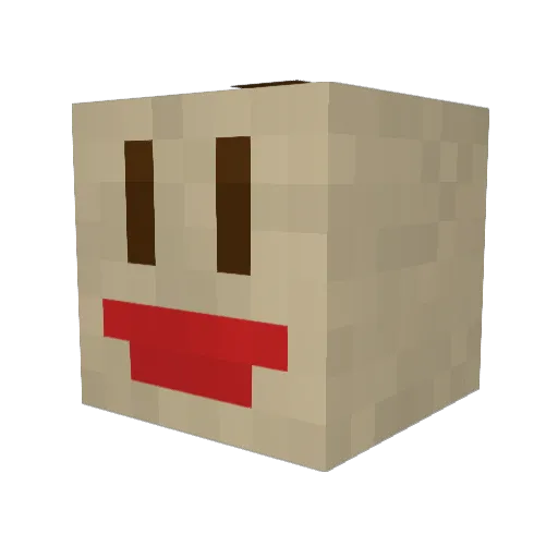 Butts_Forever Minecraft avatar head, 3D render