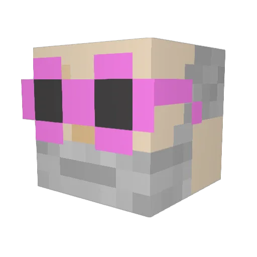 Buty_fruty Minecraft avatar head, 3D render